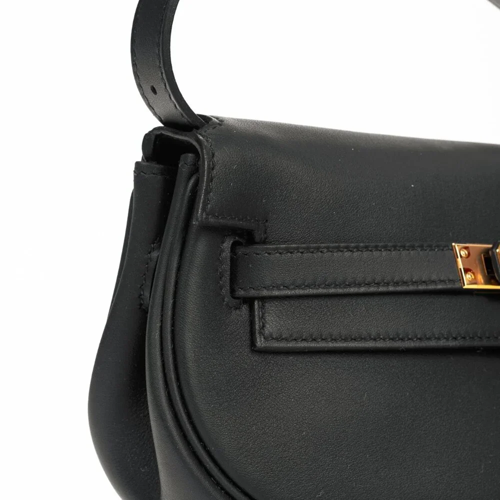 Hermes Kelly Moove Black Swift Leather GHW Shoulder Bag - Picture 5 of 16